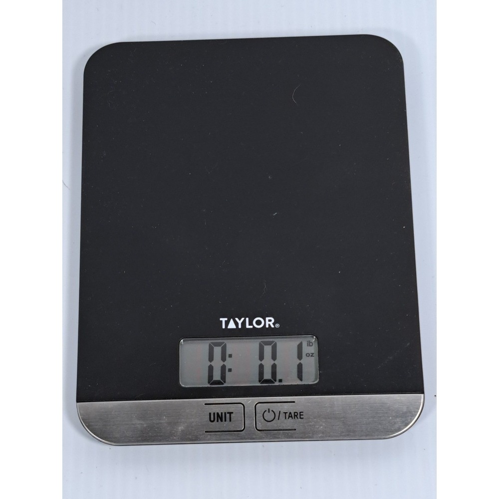 Taylor 3912 Digital Kitchen Food Scale Black 11lb Capacity lb oz g LCD Display